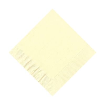200 Ivory (4 Pks of 50) 2 Ply 10 X 10" Plain Solid Color Beverage Cocktail Napkins