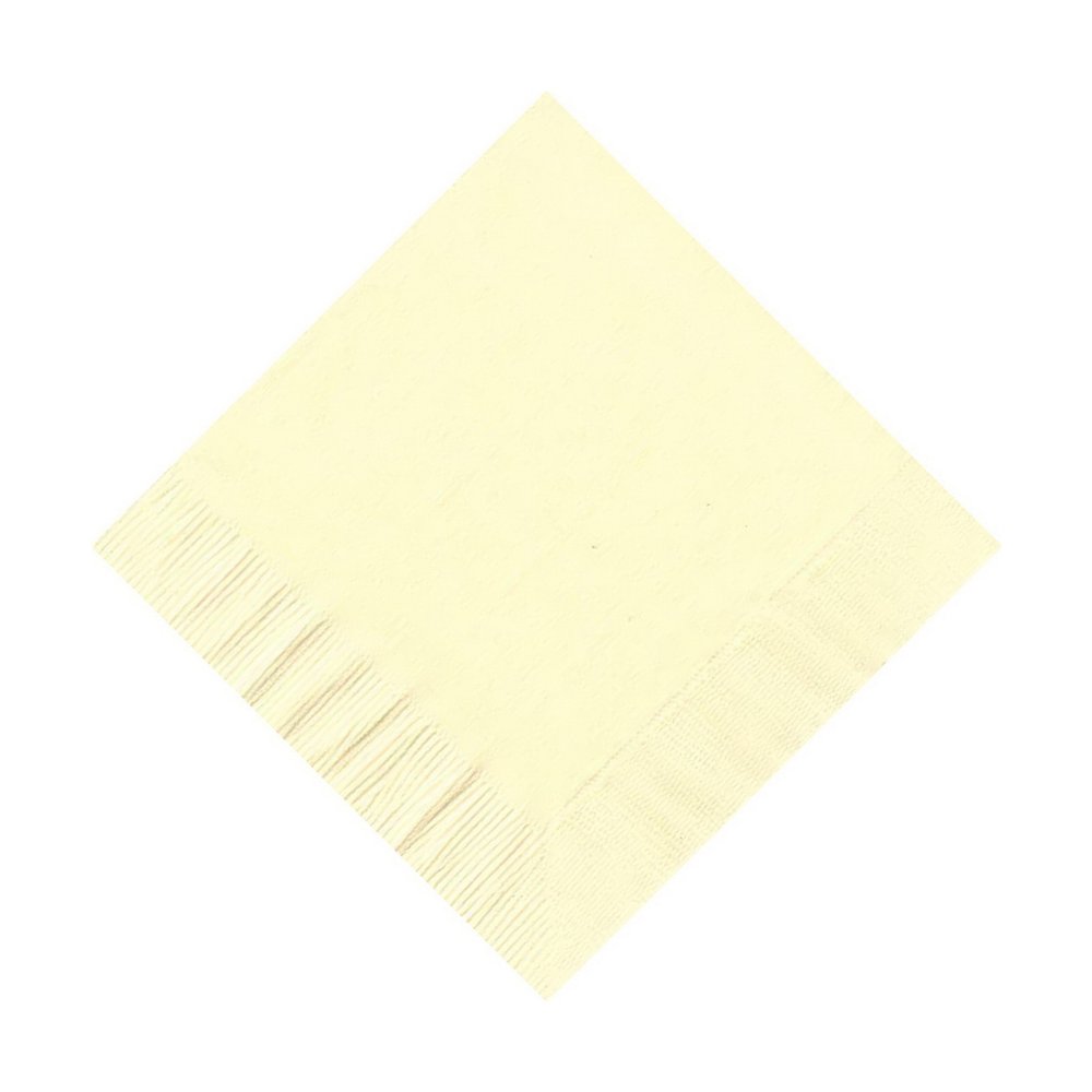 200 Ivory (4 Pks of 50) 2 Ply 10 X 10" Plain Solid Color Beverage Cocktail Napkins