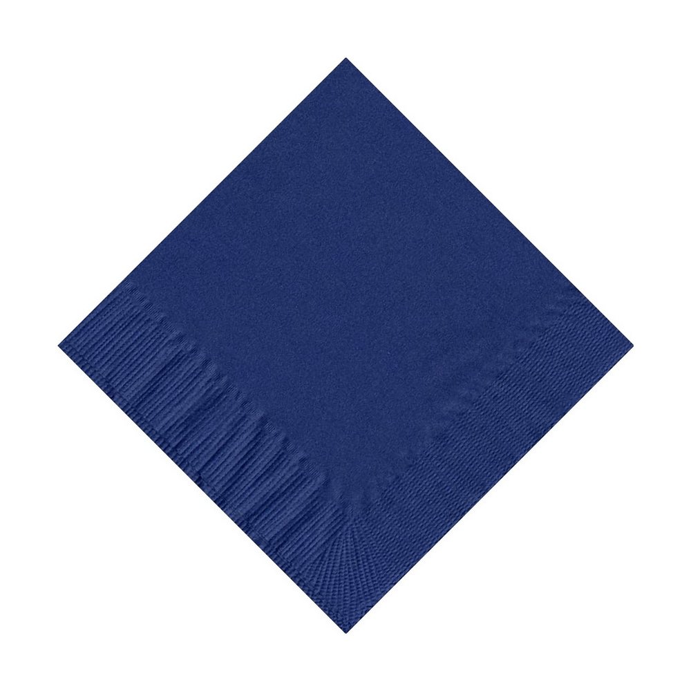 200 Navy Blue (4 Pks of 50) 2 Ply 10 X 10" Plain Solid Color Beverage Cocktail Napkins