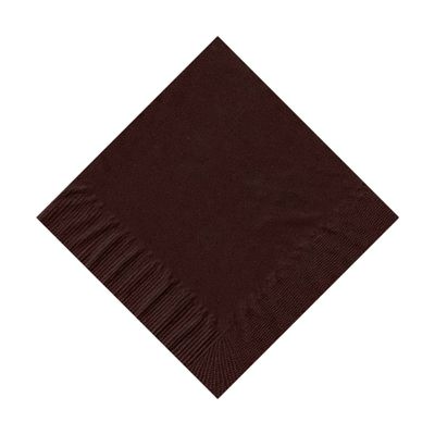 200 Chocolate (4 Pks of 50) 2 Ply 10 X 10" Plain Solid Color Beverage Cocktail Napkins