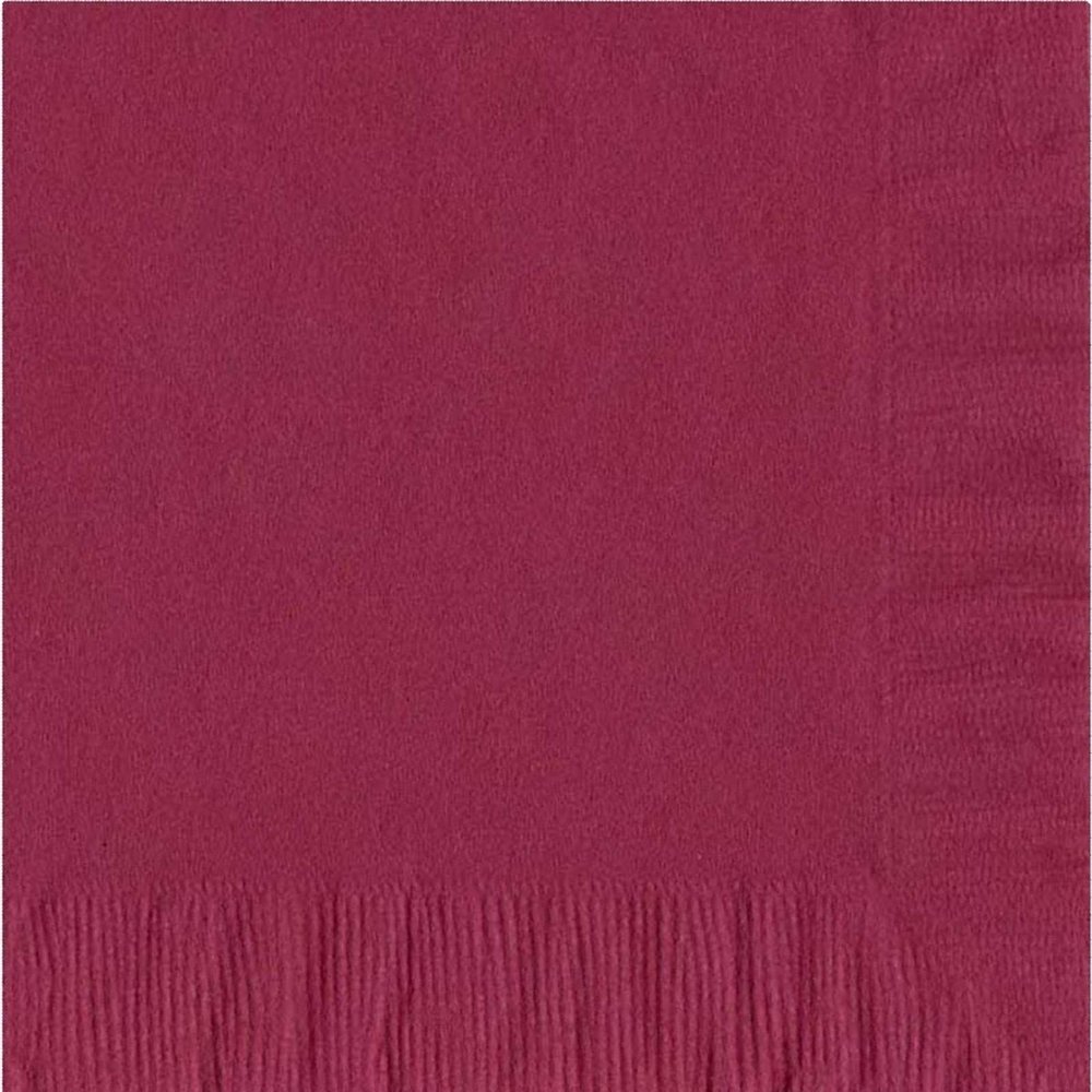 200 Burgundy Luncheon/Dinner Napkins Plain Solid Color