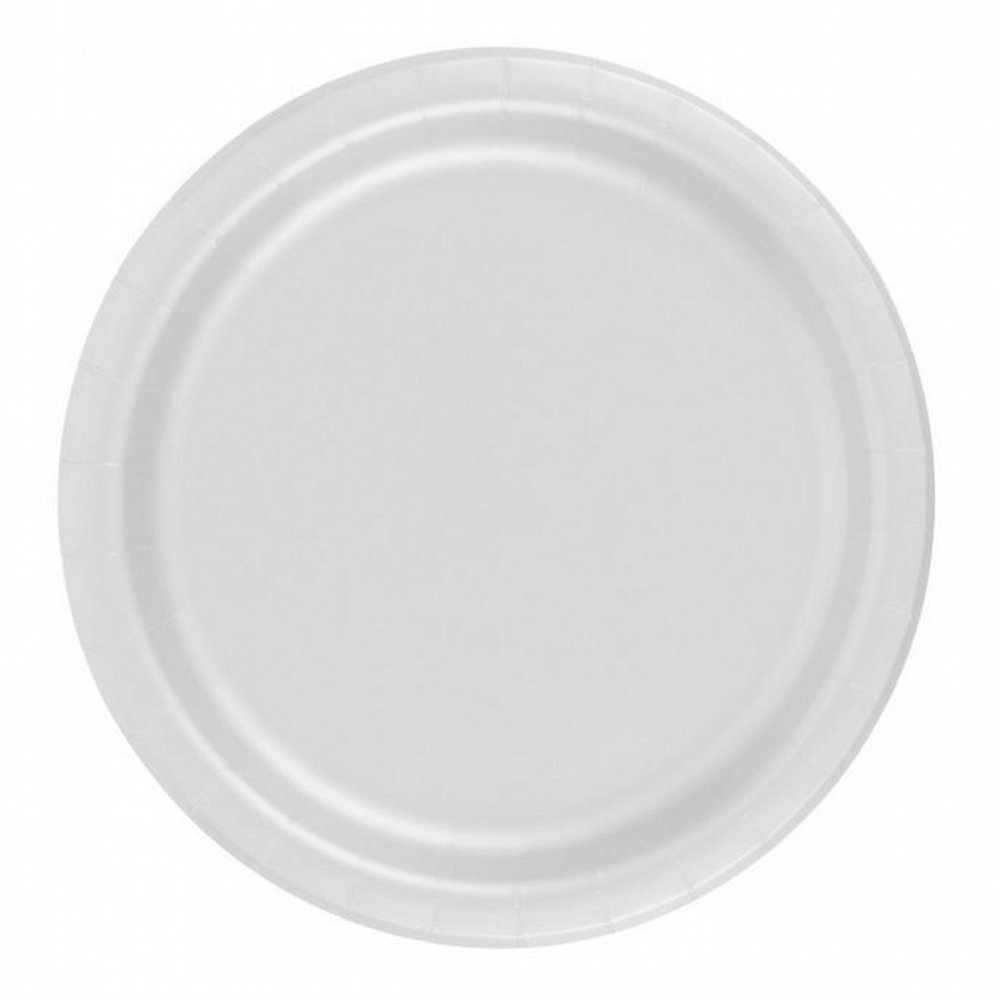 72 White Desert/Cake Paper Plates 7in