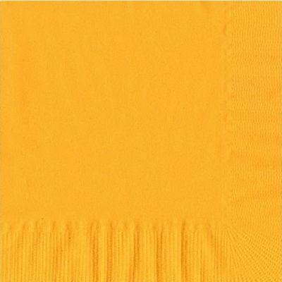 200 Harvest Yellow/School Bus Yellow Luncheon/Dinner Napkins Plain Solid Color