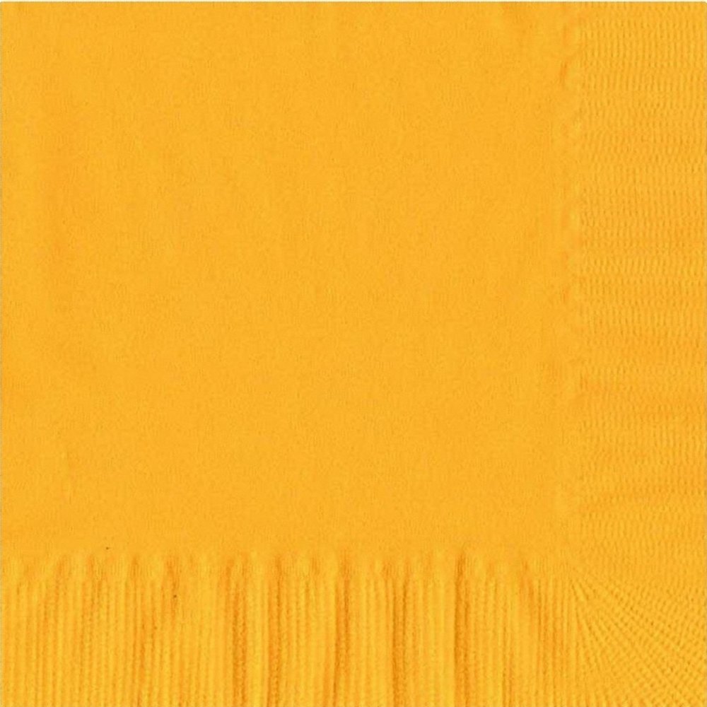 200 Harvest Yellow/School Bus Yellow Luncheon/Dinner Napkins Plain Solid Color