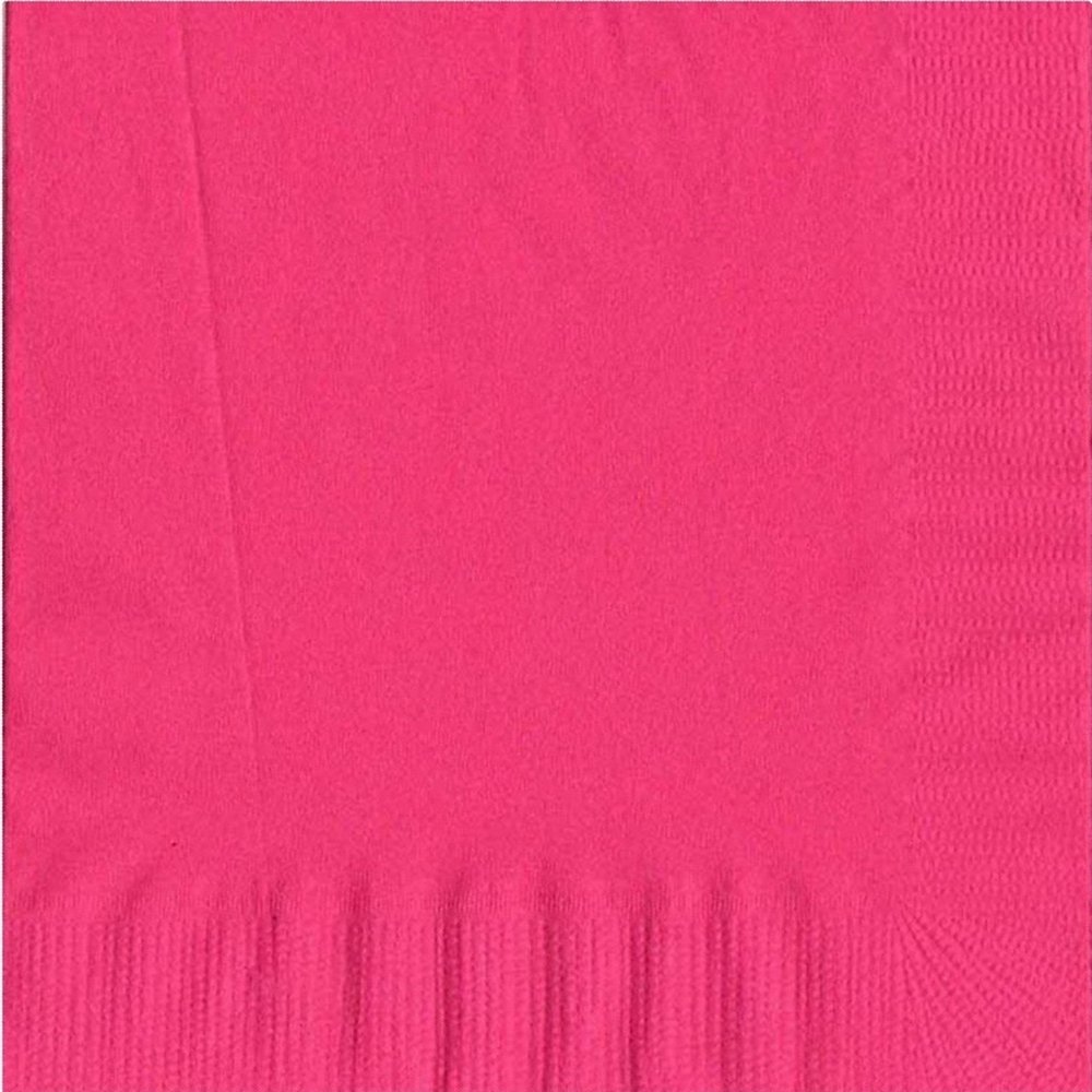 200 Hot Pink Luncheon/Dinner Napkins Plain Solid Color