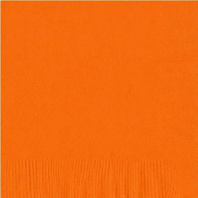 200 Orange Luncheon/Dinner Napkins Plain Solid Color