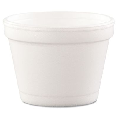 Dart DCC 4J6 Bowl Containers, Foam, 4oz, White (Case of 1000)