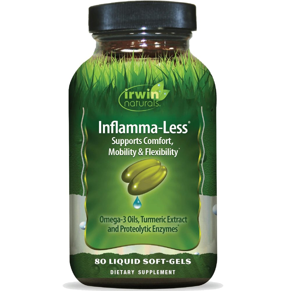 Irwin Naturals Inflamma-Less, Promotes Comfort, Mobility & Flexibility, 80 Liquid Softgels