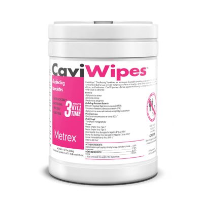 CaviWipes Metrex Disinfecting Towelettes Canister Wipes, 160 Count