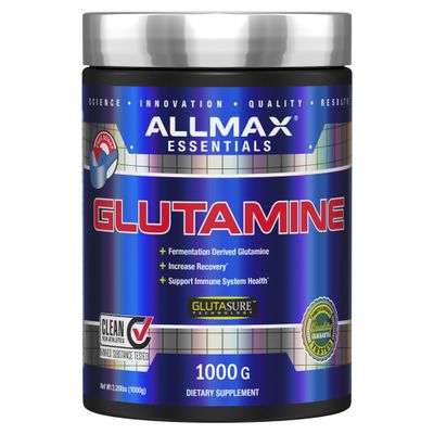 ALLMAX L Glutamine Powder 1000g, Fermented L-Glutamine Powder Pure, Unflavored Glutamine Supplement for Gut Health, Recovery & Immune Support, Vegan, Gluten Free
