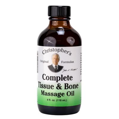 Christophers Original Formulas Complete Tissue & Bone Massage Oil, 4 fl oz | Herbal Topical Oil for Massage & Skin Care