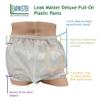 Leakmaster Deluxe Heavy Duty Adult Pullon Plastic Pants. Features Premium Quality Extra Thick 7 Mil Vinyl, Enclosed Elastic, Extended Waist and Roomy Fit. 2X-Large Fits 48-52 in. view 2