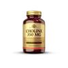 Solgar Choline 350 mg, 100 Vegetable Capsules - Supports Healthy Brain & Cellular Function - Vegan, Gluten Free, Dairy Free, Kosher - 100 Servings view 1