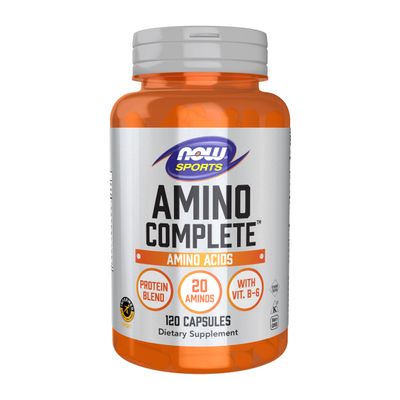 Now Sports Nutrition, Amino Complete, Protein Blend with 20 Aminos and B-6, 120 Veg Capsules