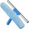 Unger Professional 2-in-1 Squeegee and Scrubber, 14 Window Cleaning Tool with Streak-Free Results, Commercial and Residential Use, Microfiber Sleeve to Clean without Scratching view 1