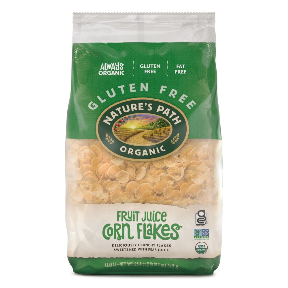 Nature's Path Organic Fruit Juice Corn Flakes, 26.4 oz (Pack of 1) Gluten Free, Non-GMO, Earth Friendly Packaging