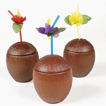 One Dozen Tiki Coconut Drink Cups (12)