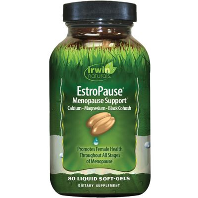 Irwin Naturals EstroPause Menopause & Womens Health Support 80 Liquid Soft-Gels Gentle Hormonal Balance Formula
