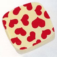 PCB Chocolate Transfer Sheet: Red Hearts,17 Sheets