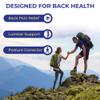 Nada-Chair Back-Up with CushShins Back Support and Posture Corrector Turns to Convertible Pouch Bag (Black) view 4