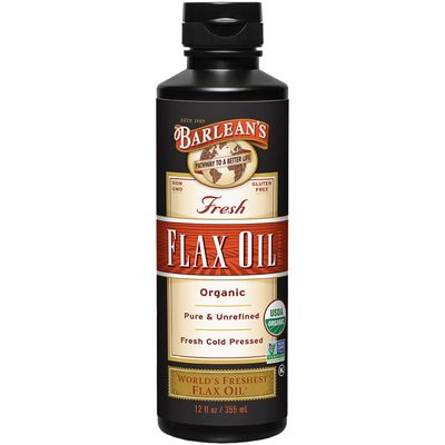 Barlean's Organic Flaxseed Oil Liquid from Fresh Cold Pressed Flax Seeds, 7,640mg ALA Omega 3 Fatty Acid Supplement for Healthy Hair, Skin, and Eyes, Vegan and Gluten Free, 12 oz