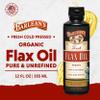 Barlean's Organic Flaxseed Oil Liquid from Fresh Cold Pressed Flax Seeds, 7,640mg ALA Omega 3 Fatty Acid Supplement for Healthy Hair, Skin, and Eyes, Vegan and Gluten Free, 12 oz view 3