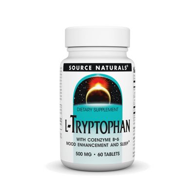 Source Naturals L-Tryptophan with Coenzyme B-6 500mg - 60 Tablets