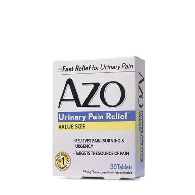 AZO Urinary Pain Relief, Dietary Supplement, Contains 95 mg Phenazopyridine Hydrochloride The #1 Ingredient Prescribed by Doctors Pharmacists Specifically for Urinary Discomfort, 30 Count