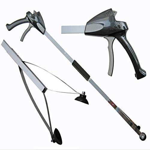 ArcMate EZ Reacher PRO Outdoor Suction Cup Reacher with Locking Grip and Handle, Collapsible with Slip Joint, Indoor Commercial and Outdoor Use, 4.5 Wide Jaw, 8lb. Capacity, Black, 32 (32P-DC-1-FBA)