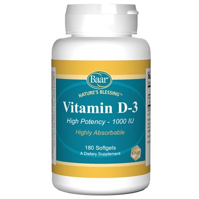 Baar Vitamin D-3, Softgels