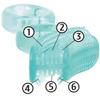 Brilliant Oral Care Babys First Toothbrush, Smooth Silicone Bristles Gently Clean Tender Teeth and Gums, for Ages 4+ Months, Clear, 2 Pack view 4