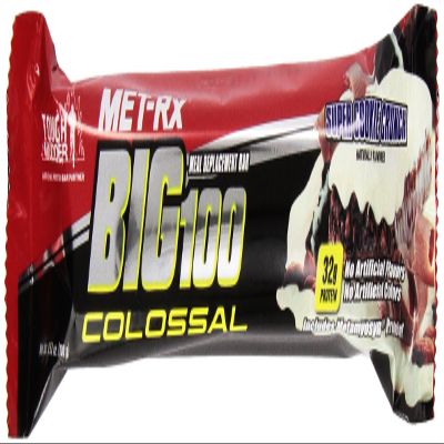 Met-RX Big 100 Colossal Meal Replacement Bar, Cookie and Crunch, 12 Count