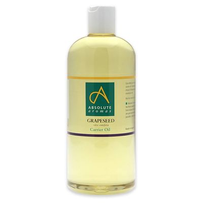 Absolute Aromas Grapeseed Oil 500ml - Pure, Natural, Vegan, GMO-Free - Massage Carrier Oil and Moisturiser for Hair, Skin, Face and Nails