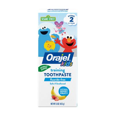 Orajel Kids Elmo Training Toothpaste Fluoride-Free; #1 Pediatrician Recommended Fluoride-Free Toothpaste*, 1.5oz Tube