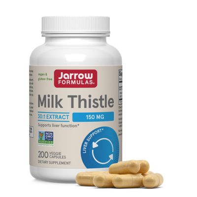 Jarrow Milk Thistle 150mg, 30:1 Standardized Silymarin Extract,200 Capsules