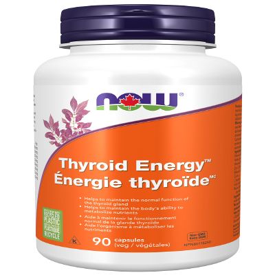 NOW Foods Supplements, Thyroid Energy, Iodine and Tyrosine plus Selenium, Zinc and Copper, 90 Veg Capsules