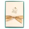Graphique Just a Note La Petite Presse Boxed Notecards, 10 Embellished Gold Foil Blank"Thank You" Cards with Matching Envelopes and Storage Box, 3.25" x 4.75" view 1