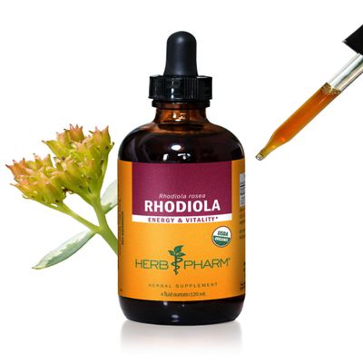 Herb Pharm Rhodiola Liquid Extract: USDA Organic Adaptogen Supplement, Energy & Stamina Support, Arctic Root Tincture Fast-Absorbing & Sugar-Free Rhodiola Herbal Tincture, Up to ~8 Week Supply, 4 oz *