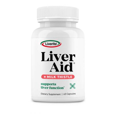 LIVERITE Liver Aid with Milk Thistle 60 Capsules, Liver Support, Liver Cleanse, Liver Care, Liver Function, Energy