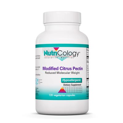 Nutricology Modified Citrus Pectin Supplement for Gut Support - Modified Citrus Pectin Capsules for Men & Women, Hypoallergenic, Gluten Free, Reduced Molecular Weight - 120 Vegetarian Capsules