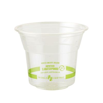 100% Compostable Cups by World Centric, Made from Ingeo PLA, for Cold Drinks, Clear, 5 oz (Pack of 2000)