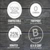 100% Compostable Paper Cups by World Centric, Made from FSC Certfied Paper, Plant Based Bio Lining, for Hot Drinks, White, 4 oz (Pack of 1000) view 4