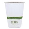 100% Compostable Cups by World Centric, Double Wall Hot Paper Cups, 8 oz, White (Pack of 1000) view 1