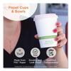 100% Compostable Cups by World Centric, Double Wall Hot Paper Cups, 8 oz, White (Pack of 1000) view 2