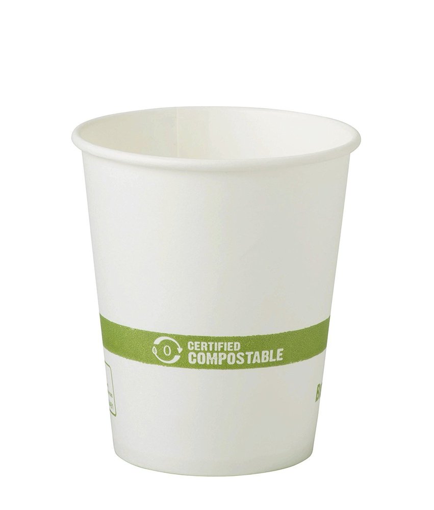 100% Compostable Cups by World Centric, Made from FSC Mix Paper, Hot Cups, 6 oz, White (Pack of 1000) (CU-PA-6)