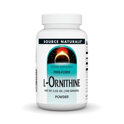 Source Naturals L-Ornithine Free Form Amino Acid Powder Supplement for Muscle Support* - 100 Grams