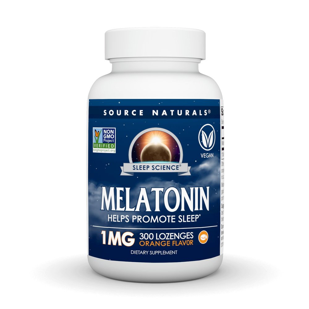 Source Naturals Sleep Science Melatonin, Helps Promote Sleep* - 1 mg - 300 Orange Flavored Lozenges