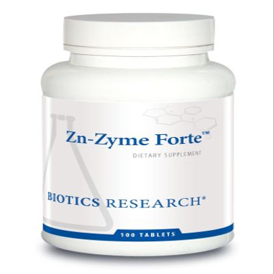 Biotics Research Zn-Zyme Forte 25 mg Zinc, Immune System Support, Optimal Cellular Function, Tablet-Based with Added antioxidants. 100 Tablets