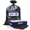 Plasticplace 55-60 Gallon Trash Bags  2.0 Mil  Black Heavy Duty Garbage Can Liners  36 x 58 ,50 Count, Black (Pack of 1) view 1