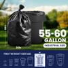 Plasticplace 55-60 Gallon Trash Bags  2.0 Mil  Black Heavy Duty Garbage Can Liners  36 x 58 ,50 Count, Black (Pack of 1) view 3